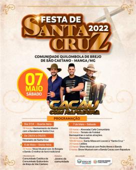 PREFEITURA PROMOVE A FESTA DE SANTA CRUZ  2022, NA COMUNIDADE QUILOMBOLA DE BREJO SÃO CAETANO